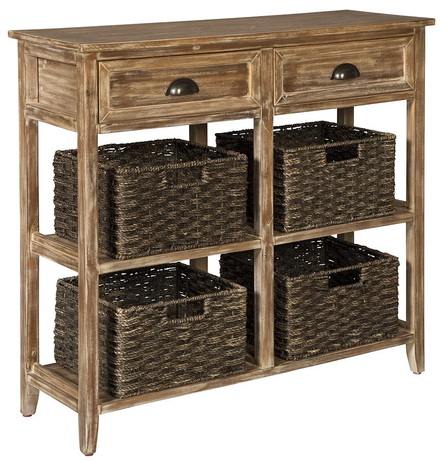 Oslember Console Sofa Table (Light Brown) 2 Oslember Console Sofa Table (Light Brown) - Image 2