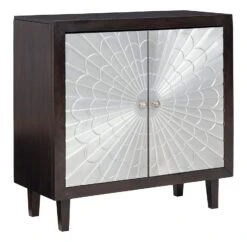 Ronlen Accent Cabinet (Brown And Silver) 7 Ronlen Accent Cabinet (Brown And Silver) -Ashley A4000175 cabinet 3