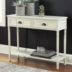 Goverton Console Sofa Table (White)