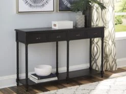 Eirdale Console Sofa Table (Black)