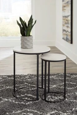 Briarsboro Nesting Tables (White And Black) (Set Of 2)
