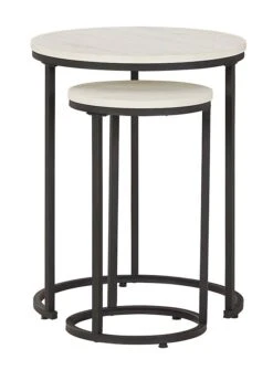 Briarsboro Nesting Tables (White And Black) (Set Of 2) -Ashley A4000225 table 4