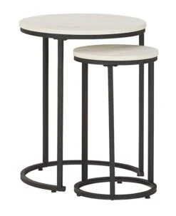 Briarsboro Nesting Tables (White And Black) (Set Of 2) -Ashley A4000225 table 5