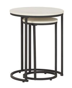 Briarsboro Nesting Tables (White And Black) (Set Of 2) -Ashley A4000225 table 6