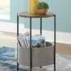 Brookway Accent Table (Black And Light Gray)
