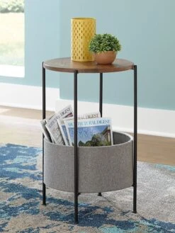 Brookway Accent Table (Black And Light Gray)