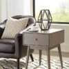 Paulrich Antique Gray Accent Table