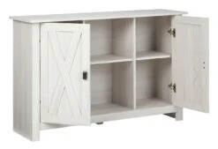Turnley Accent Cabinet (Distressed White) -Ashley A4000326 cabinet 6