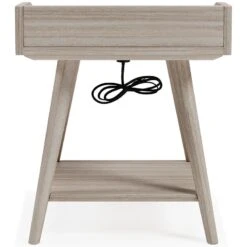 Blariden Accent Table W/ USB (Light Tan) -Ashley A4000360 table 3
