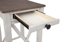 Adalane Accent Table W/ USB (White And Gray) -Ashley A4000374 table 8