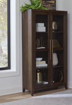Balintmore Tall Accent Cabinet (Dark Brown)