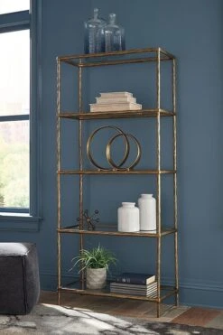 Ryandale Bookcase (Antique Brass)