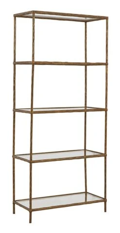 Ryandale Bookcase (Antique Brass) -Ashley A4000441 bookcase 4