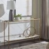 Ryandale Console Sofa Table (Antique Brass)