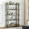 Bergton Bookcase (Distressed Gray)