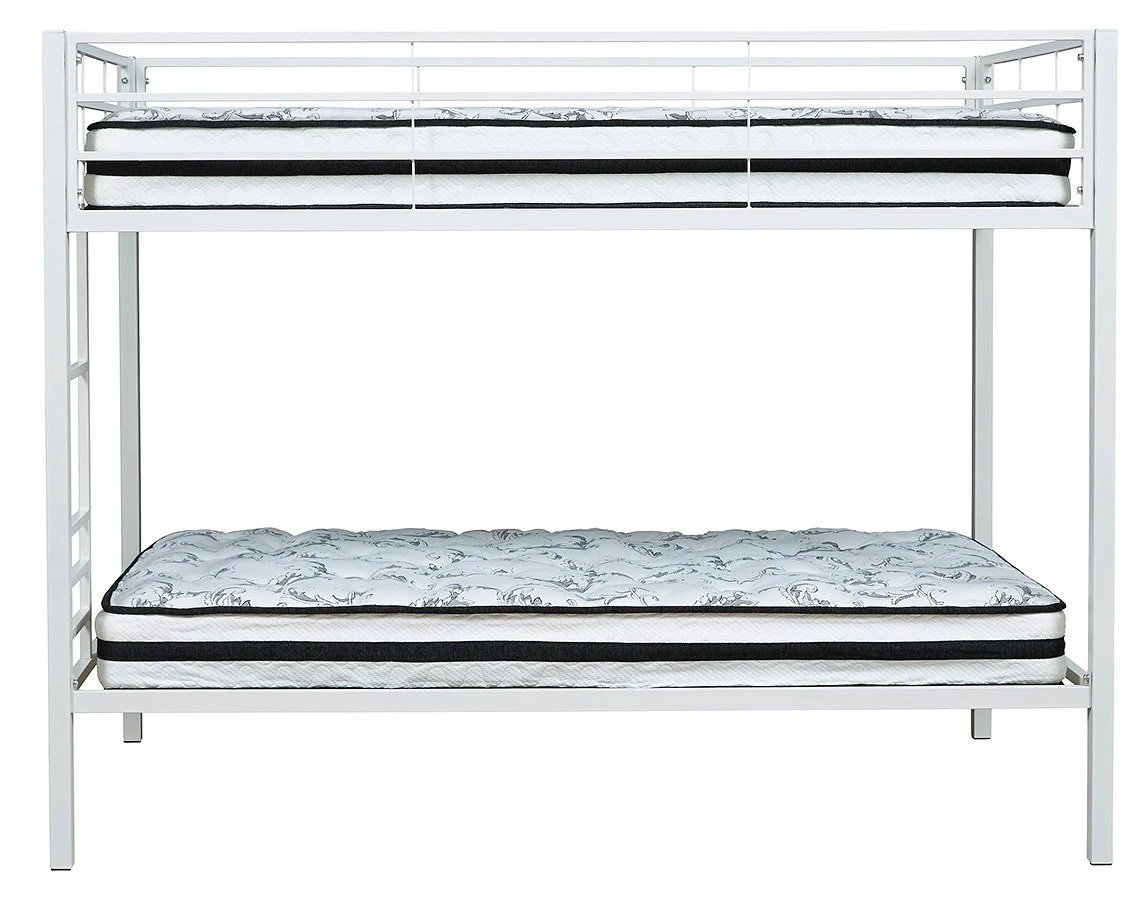 Broshard Twin Over Twin Bunk Bed (White) 3 Broshard Twin Over Twin Bunk Bed (White) - Image 3