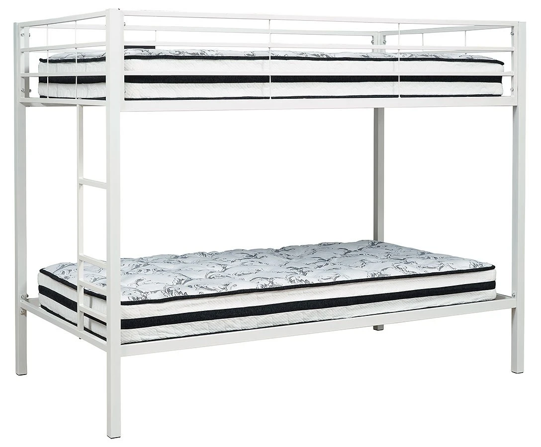 Broshard Twin Over Twin Bunk Bed (White) 4 Broshard Twin Over Twin Bunk Bed (White) - Image 4