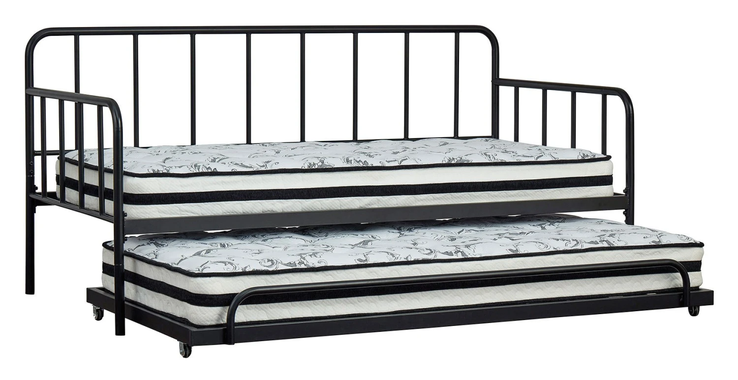 Trentlore Twin Metal Daybed W/ Trundle (Black) 4 Trentlore Twin Metal Daybed W/ Trundle (Black) - Image 4