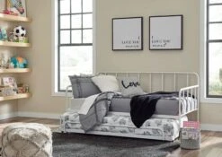 Trentlore Twin Metal Daybed W/ Trundle (White)