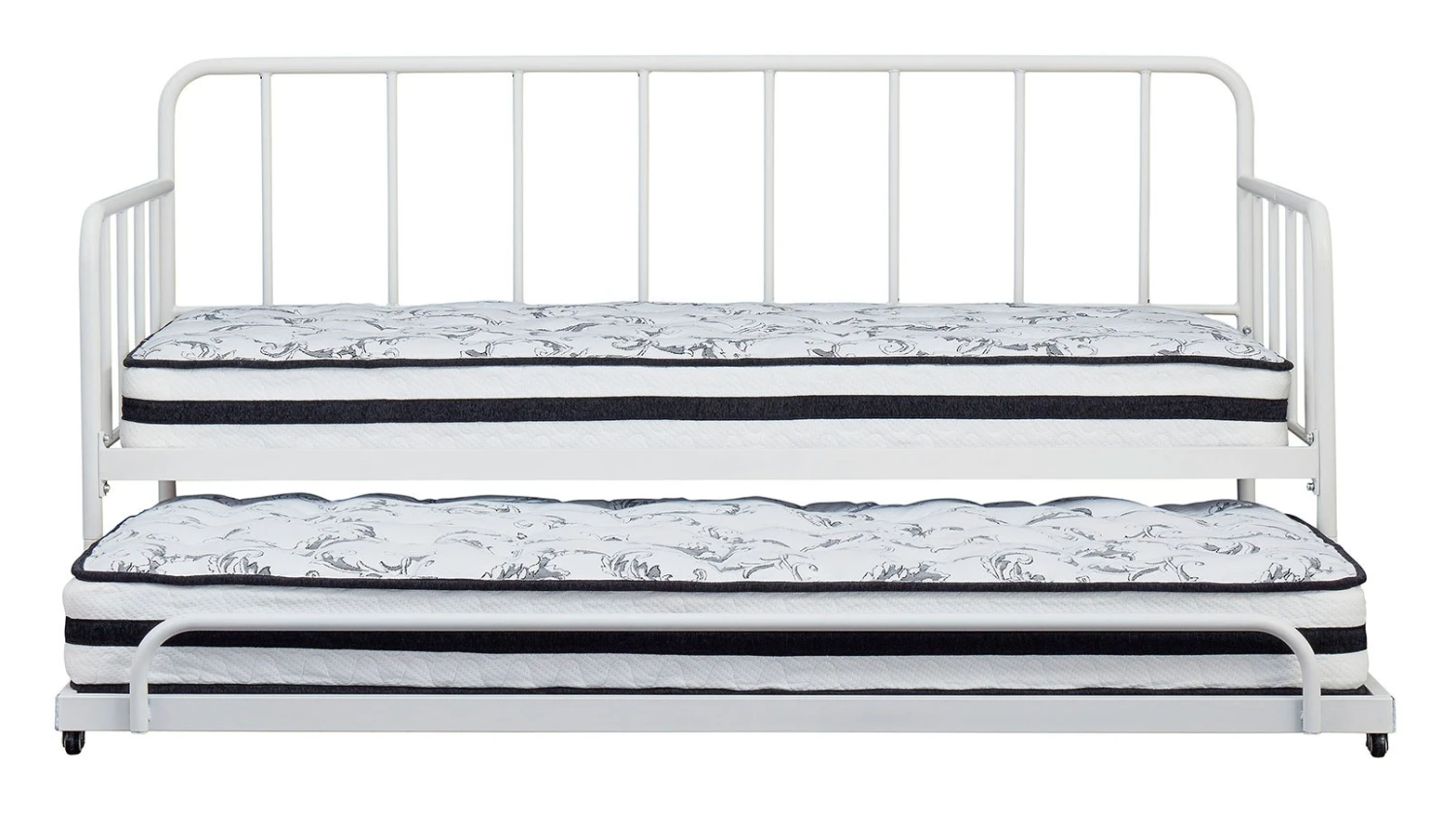 Trentlore Twin Metal Daybed W/ Trundle (White) 3 Trentlore Twin Metal Daybed W/ Trundle (White) - Image 3
