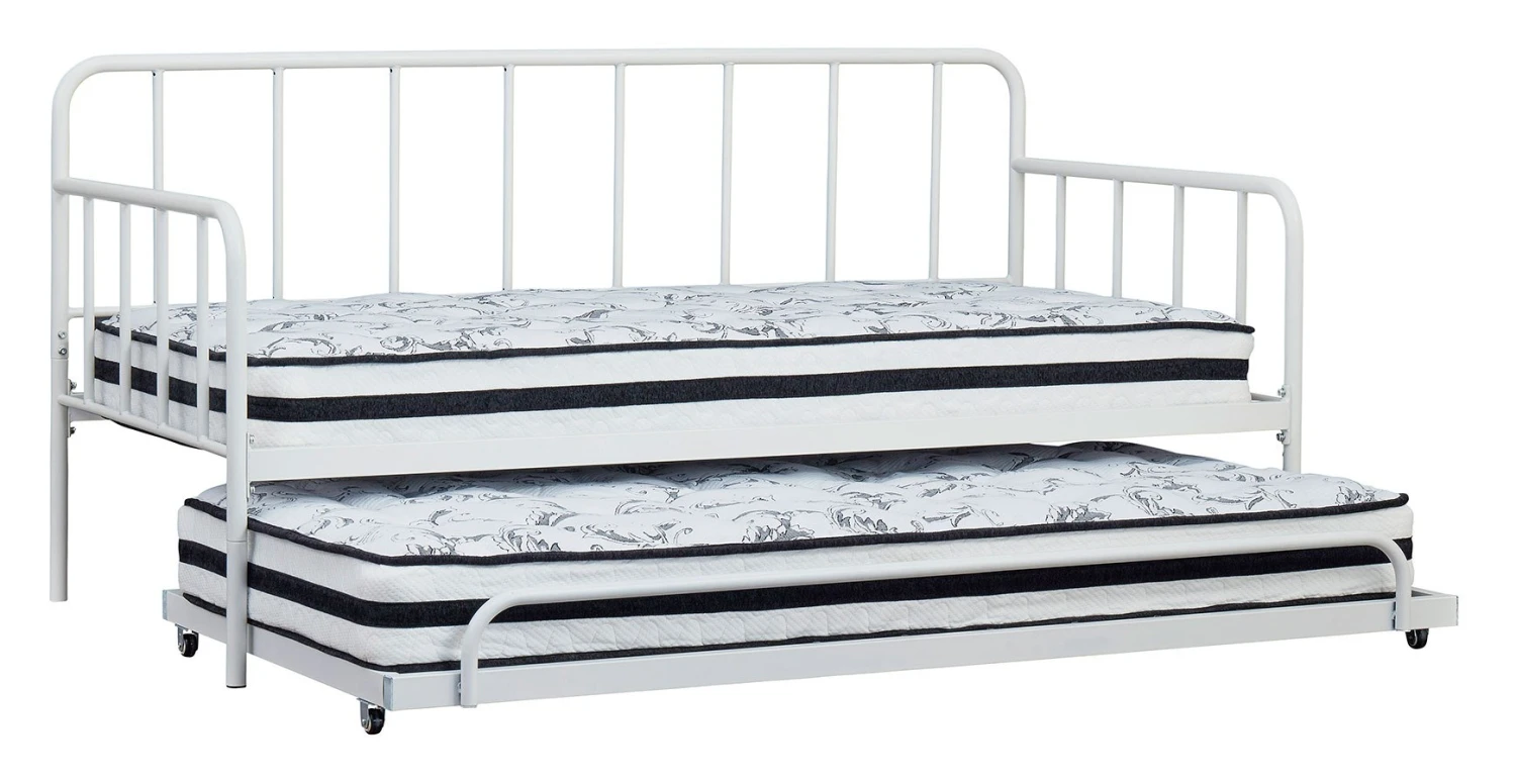 Trentlore Twin Metal Daybed W/ Trundle (White) 4 Trentlore Twin Metal Daybed W/ Trundle (White) - Image 4