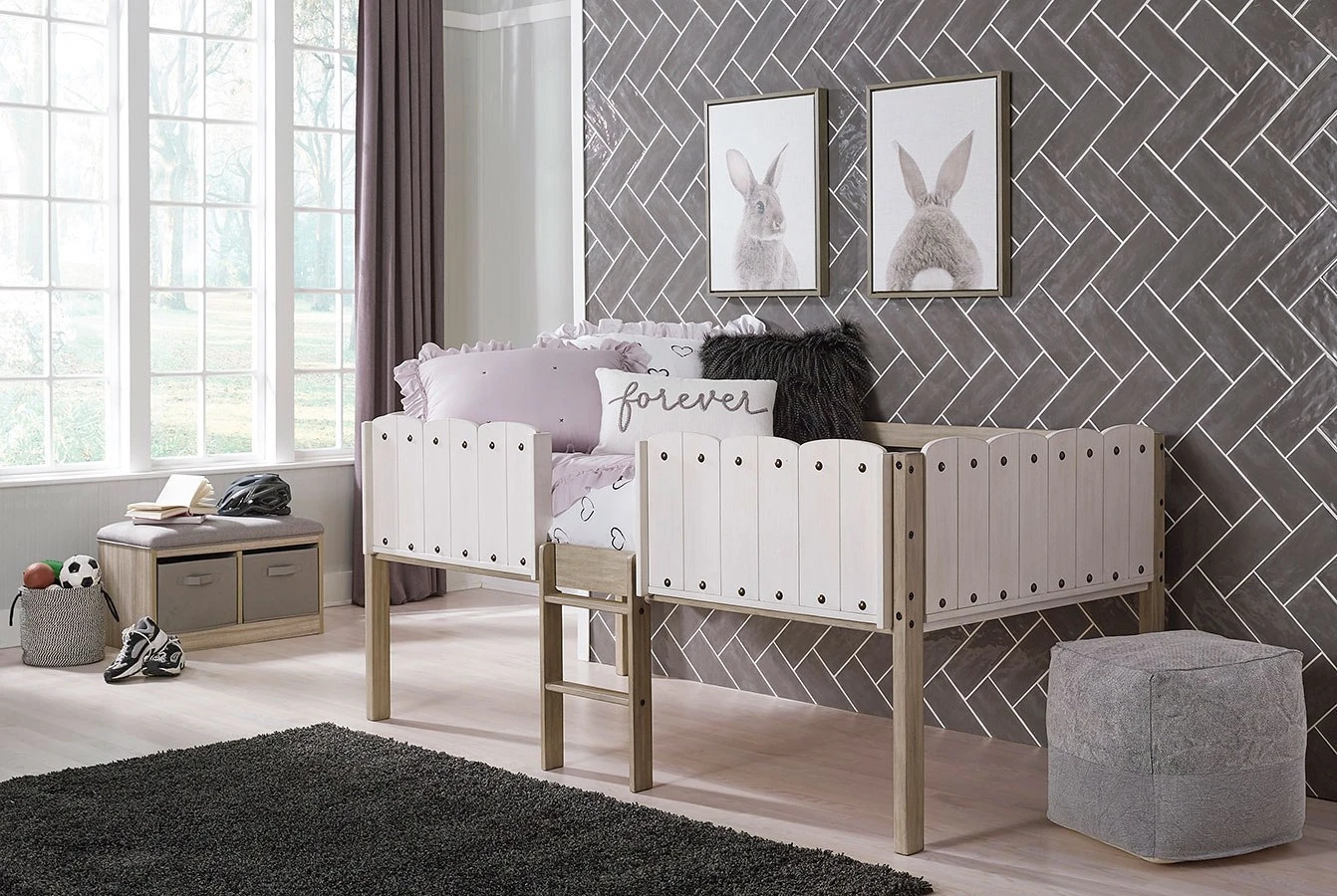 Wrenalyn Picket Fence Loft Bedroom Set 2 Wrenalyn Picket Fence Loft Bedroom Set - Image 2