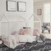 Flannibrook Twin House Bed Frame (White)