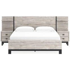 Vessalli Panel Bedroom Set W/ Extensions And Nightstands