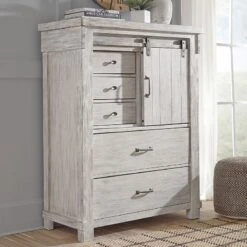 Brashland Panel Bedroom Set W/ Bench Footboard -Ashley B740 46 chest 1