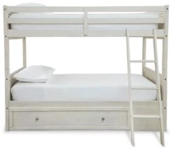 Robbinsdale Twin Over Twin Bunk Bed W/ Under Bed Storage -Ashley B742 59 50 bunk bed 3 1