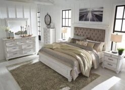 Kanwyn Upholstered Panel Bedroom Set -Ashley B777 157 54 96 br set 3