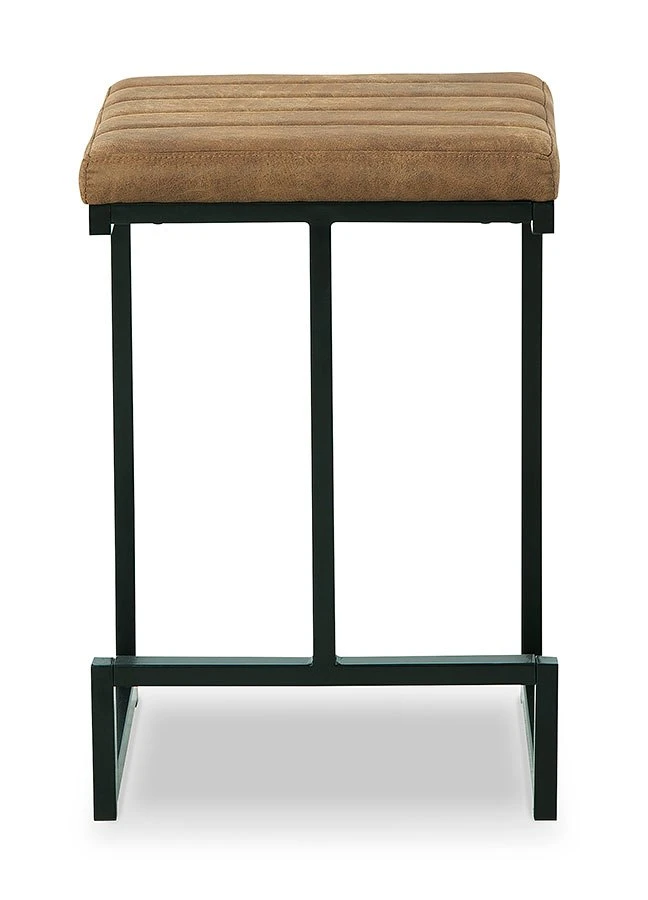 Strumford Caramel And Black Upholstered Barstool (Set Of 2) 3 Strumford Caramel And Black Upholstered Barstool (Set Of 2) - Image 3