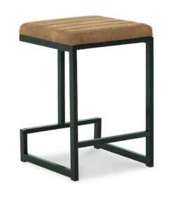 Strumford Caramel And Black Upholstered Barstool (Set Of 2) 10 Strumford Caramel And Black Upholstered Barstool (Set Of 2) -Ashley D109 224 barstool 5