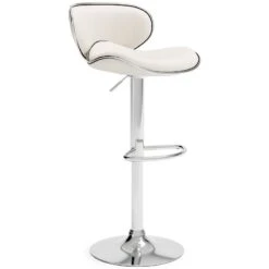 Pollzen White Upholstered Swivel Barstool (Set Of 2) -Ashley D121 430 barstool 5