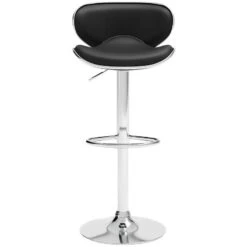 Pollzen Black Upholstered Swivel Barstool (Set Of 2) -Ashley D121 530 barstool 4