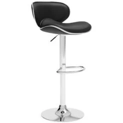 Pollzen Black Upholstered Swivel Barstool (Set Of 2) -Ashley D121 530 barstool 5