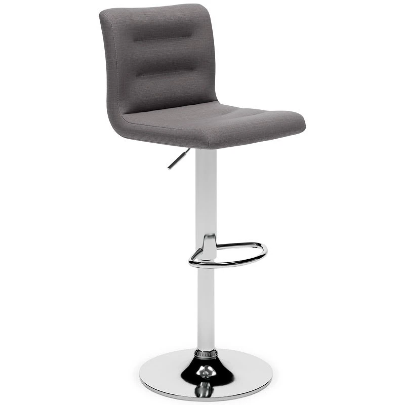 Pollzen Gray Upholstered Swivel Barstool (Set Of 2) 6 Pollzen Gray Upholstered Swivel Barstool (Set Of 2) - Image 6
