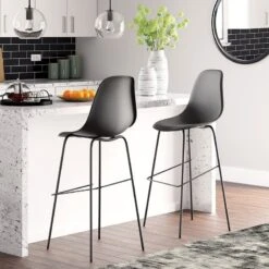 Forestead Black Tall Barstool (Set Of 2)