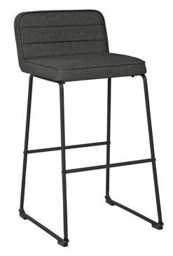 Nerison Gray Tall Upholstered Barstool (Set Of 2) -Ashley D225 230 barstool 3