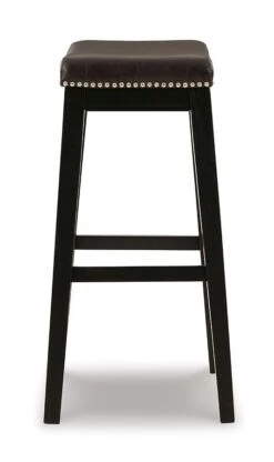 Lemante Dark Brown Tall Upholstered Barstool (Set Of 2) -Ashley D270 130 barstool 4