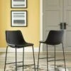 Centiar Black Tall Barstool (Set Of 2)