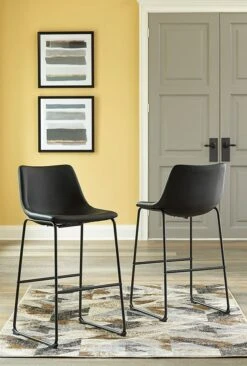Centiar Black Tall Barstool (Set Of 2)