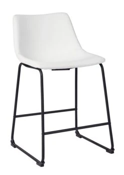 Centiar White Upholstered Barstool (Set Of 2) -Ashley D372 724 barstool 3