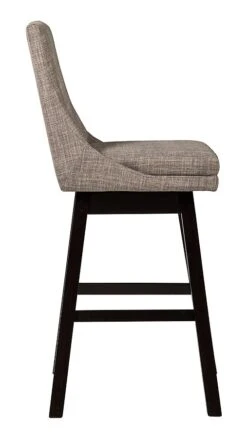 Tallenger Light Gray Tall Upholstered Swivel Barstool (Set Of 2) -Ashley D380 430 barstool 4
