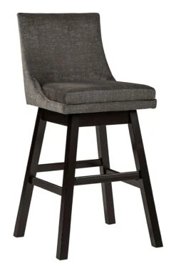 Tallenger Dark Gray Tall Upholstered Swivel Barstool (Set Of 2) -Ashley D380 630 barstool 3