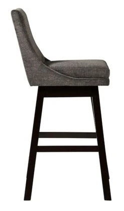 Tallenger Dark Gray Tall Upholstered Swivel Barstool (Set Of 2) -Ashley D380 630 barstool 4