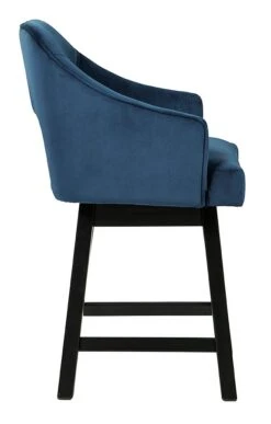 Tallenger Blue Upholstered Swivel Barstool (Set Of 2) -Ashley D380 824 barstool 4