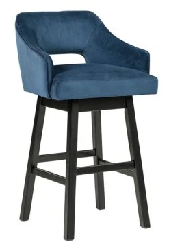 Tallenger Blue Tall Upholstered Swivel Barstool (Set Of 2) 6 Tallenger Blue Tall Upholstered Swivel Barstool (Set Of 2) -Ashley D380 830 barstool 3