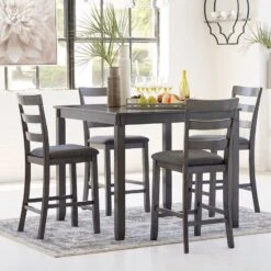 Bridson 5-Piece Square Counter Height Dining Set