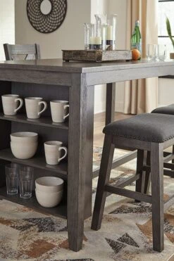 Caitbrook Counter Height Dining Room Set W/ Stools -Ashley D388 13 table 2 1